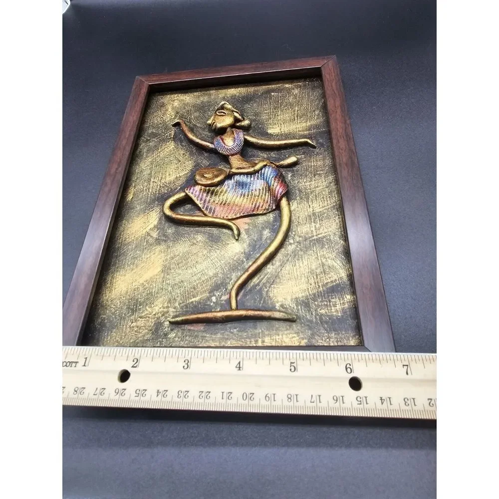 Handcrafted Artwork From India Woman Dancing ‎ Dancer Ballet Ballerina Cultural